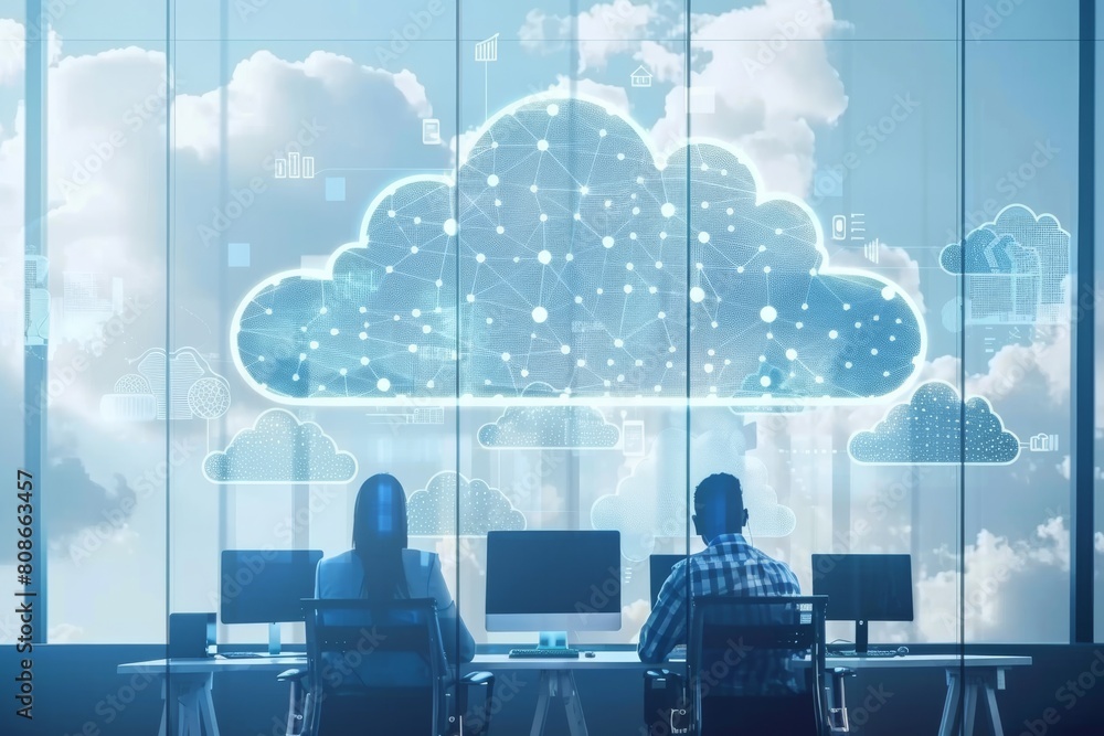 Poster digital engagement in virtual work communication is bolstered by collaborative efforts in cloud comp