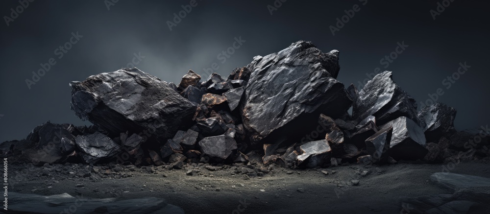 Poster scouted for rocks at the quarry and captured them in the studio with a copy space image