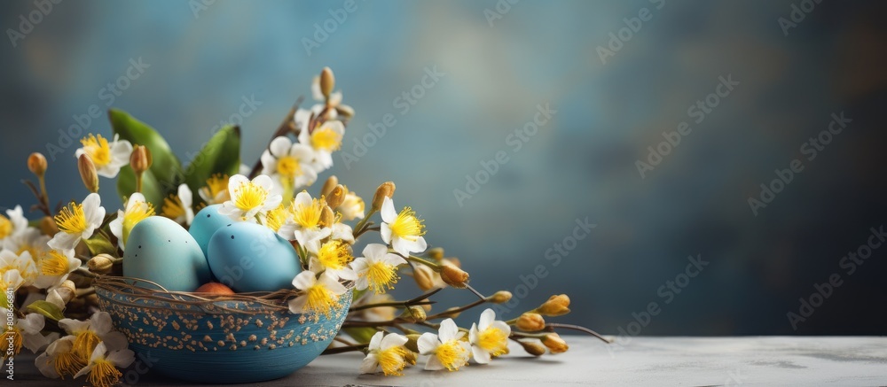 Aufkleber handmade easter decoration with a decorative background perfect for adding a touch of festive charm 