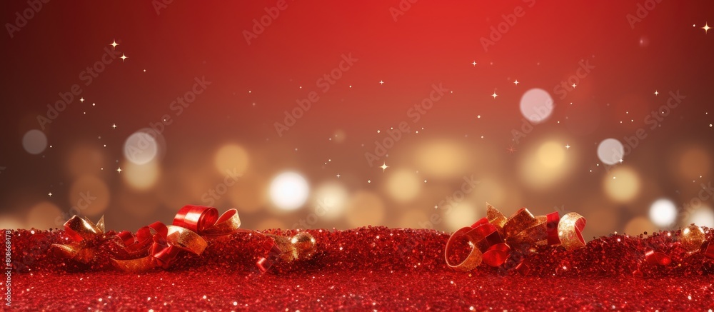 Poster a festive holiday themed image suitable for use as a background with plenty of blank space for addin