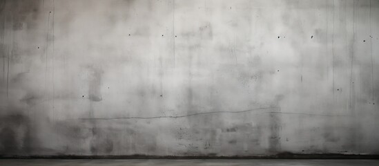 Fototapeta premium The weathered cement wall features a textured concrete surface and a gray hue making it an ideal background for copy space images