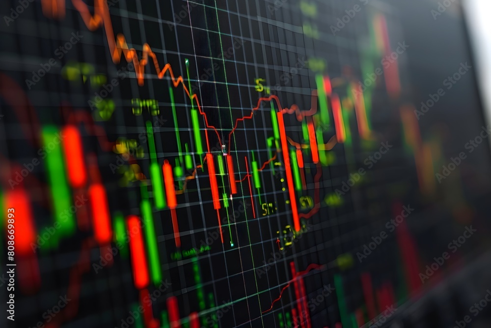 Poster digital currency market trading data analytics and visualization