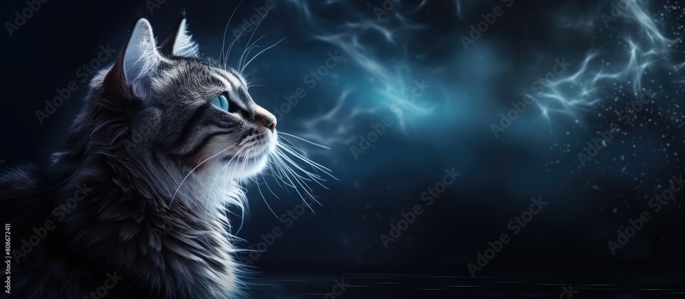 Poster copy space image of a cat