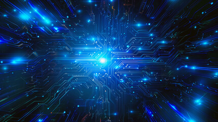 Fototapeta premium Advanced digital cybersecurity network with a focus on interconnected data streams and technology.