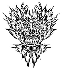 Illustration of a tribal tattoo of a wild animal. Perfect for t-shirts, clothes, hats, stickers