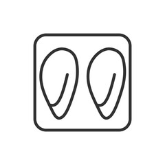 Chicken fillet, linear icon. Chicken breasts. Line with editable stroke