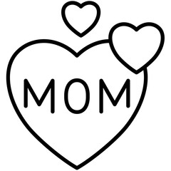 Mothers Day Outline Icon Pack