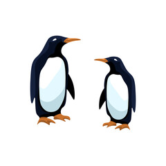 Penguins Icons. Flat Style. Vector icons