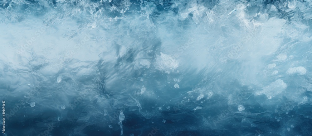 Aufkleber a winter themed image with a texture resembling frozen water the ice surface creates an abstract blu