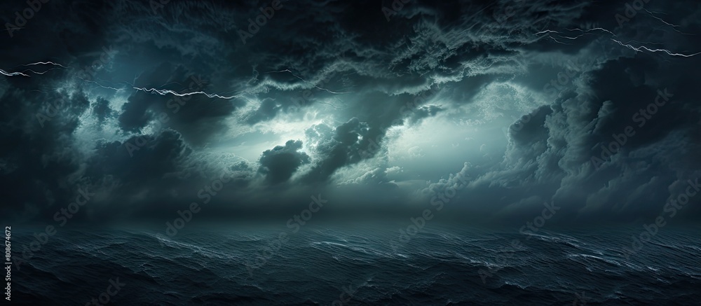 Poster a spooky dark sky is ominously blurred before a rainstorm in the evening creating a captivating back