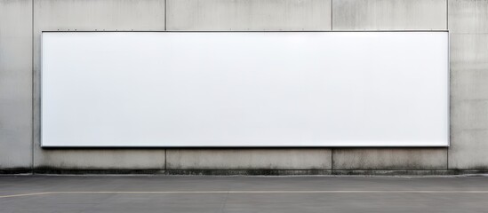 Street wall with a spacious blank billboard and banners providing ample copy space for adding your own text