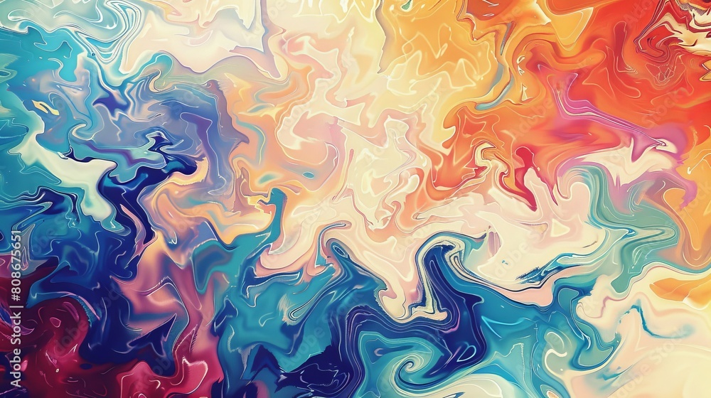 Poster colorful watery design with flowing patterns. can be used as background or for fabric printing. mode