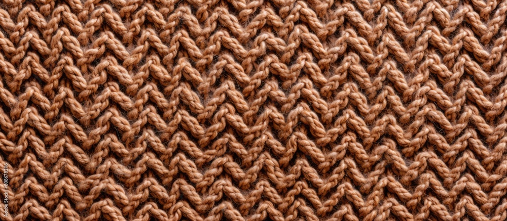 Aufkleber an abstract background with a textured brown knitted rug pattern ideal for copy space images