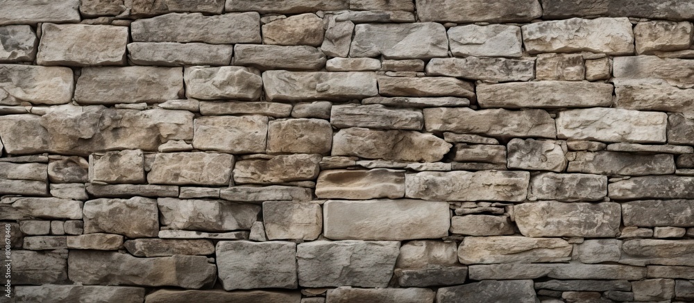Poster a portion of the wall that serves as a stone masonry giving texture and serving as a background for 
