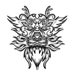 Illustration of a tribal tattoo of a wild animal. Perfect for t-shirts, clothes, hats, stickers
