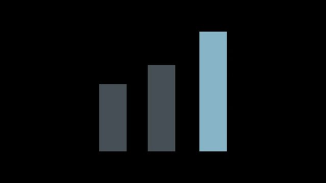 Bar chart graph business presentation looping