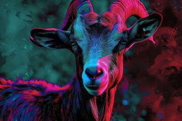 Enigmatic Bathomet goat. Evil satanic demon. Generate Ai