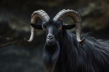 Menacing Bathomet goat satana. Cult animal. Generate Ai