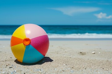 Obraz premium Playful Beach ball background. Water games. Generate Ai