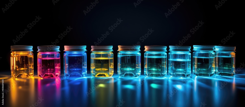 Poster cuvettes which are transparent containers used in spectroscopy can be seen in this image with ample 