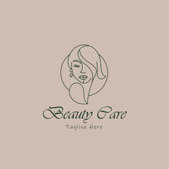 Beauty salon logo template. Vector illustration of beauty salon logo.