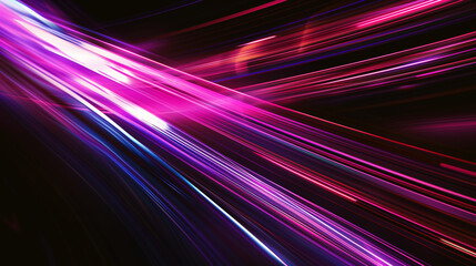 Abstract digital representation of high-speed data transfer and internet connectivity with dynamic light streaks.