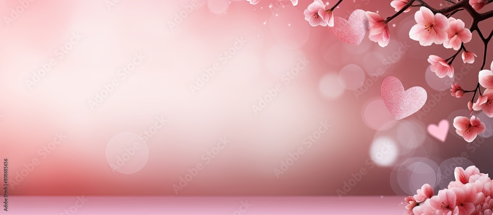 Poster the background of the image features a pink color scheme creating a valentine s day ambiance it prov