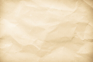 Cream paper old grunge retro rustic blank, crumpled paper texture background surface brown parchment empty. Natural pattern antique design art work and wallpaper.