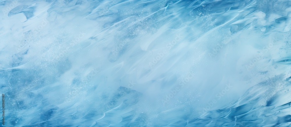 Poster a winter themed image with a texture resembling frozen water the ice surface creates an abstract blu