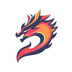 Fiery dragon emblem igniting passion and power