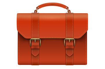 red business briefcase vector illustration
