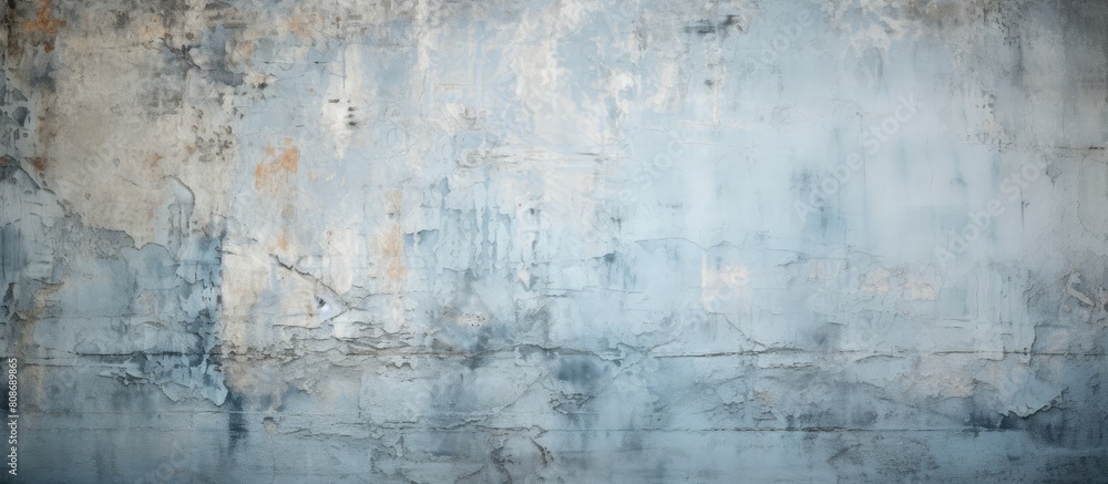Aufkleber a grungy shabby loft texture with a gray blue color is displayed in the background of the copy space