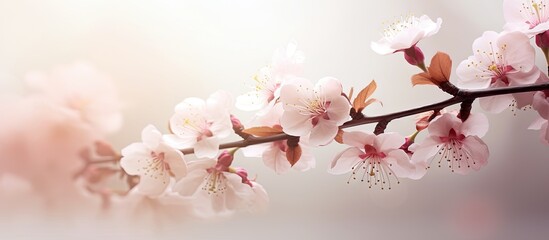 Beautiful cherry blossom image with copy space