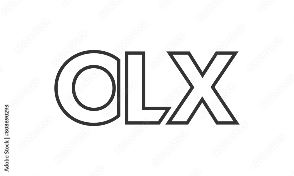 Poster olx logo design template with strong and modern bold text. initial based vector logotype featuring s