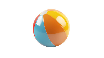 Colorful beach ball toy isolated on white background