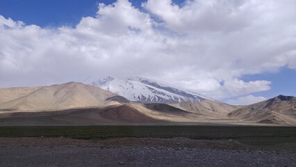 mountains and clouds