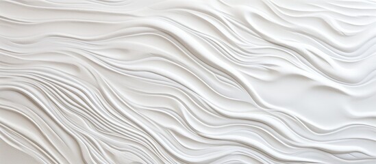 Abstract white decorative plaster or concrete with a textured surface serving as an art stylized banner providing a copy space for text