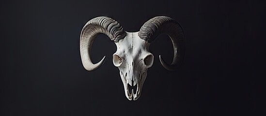 Copy space image of a sheep s skull