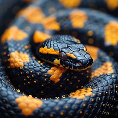 Fototapeta premium Snake skin 4k HD wallpaper,Graceful Serpent - Mesmerizing AI-Generated 4K Wallpaper with Softbox Lighting