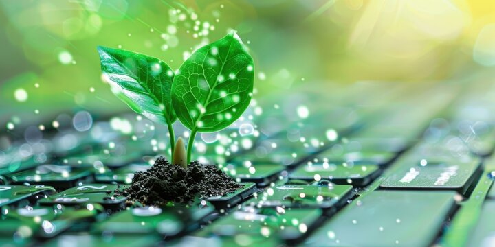 ecofriendly green technology concept background