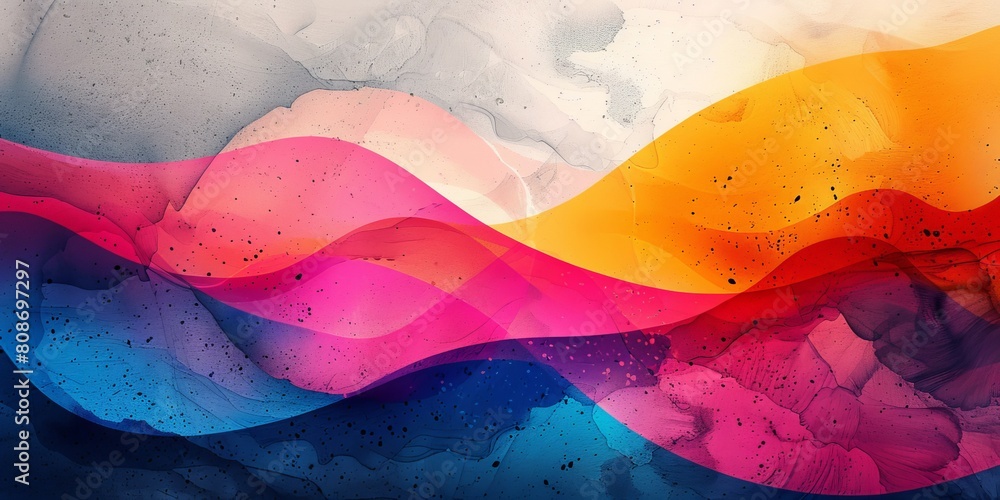 Poster abstract colorful background with textured elements
