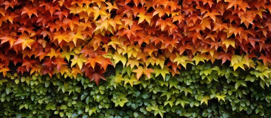 Naklejka premium Autumnal hedges captured in a copy space image