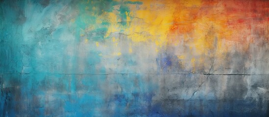 Obraz premium Abstract grunge wall texture with vibrant colors serving as a background image It resembles a concrete wall texture. Copy space image. Place for adding text and design