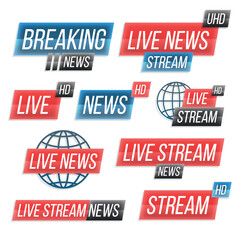 Live streams news banner pack