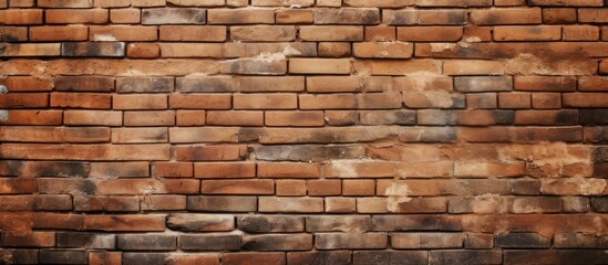 A vintage brown brick wall acts as a masonry background with ample copy space for images
