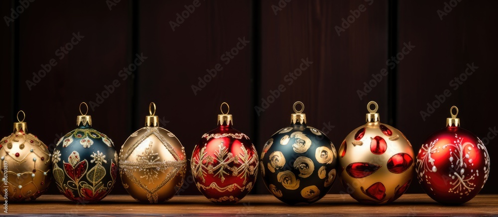 Poster decorative items used specifically for christmas such as baubles trinkets and ornaments often featur