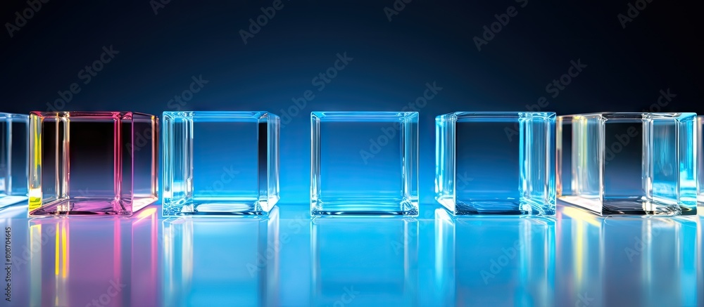 Poster cuvettes which are transparent containers used in spectroscopy can be seen in this image with ample 