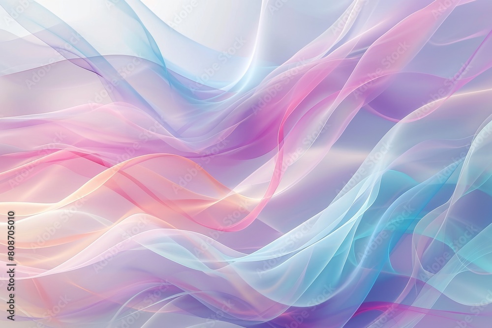 Poster subtle abstract background with soft pastel waves. gradient colors for designing , ai generated