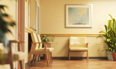 Fototapeta premium Therapist: relaxing consultation work place for mental health. Comfortable, caring, professional, welcoming.