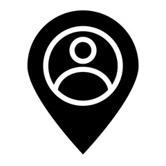 Location pin icon. Map pin place marker. Location icon. 